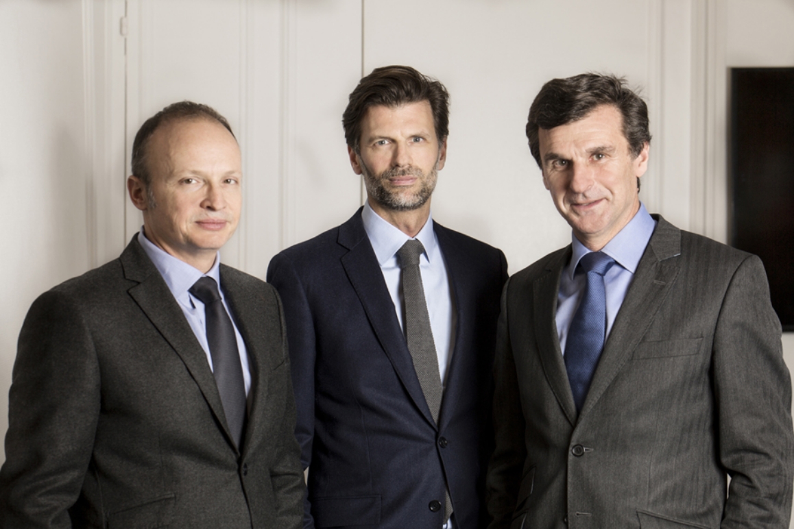 Fabrice Fraikin, Florian de Sigy et Stephan Cromback, associés de Flexam Invest